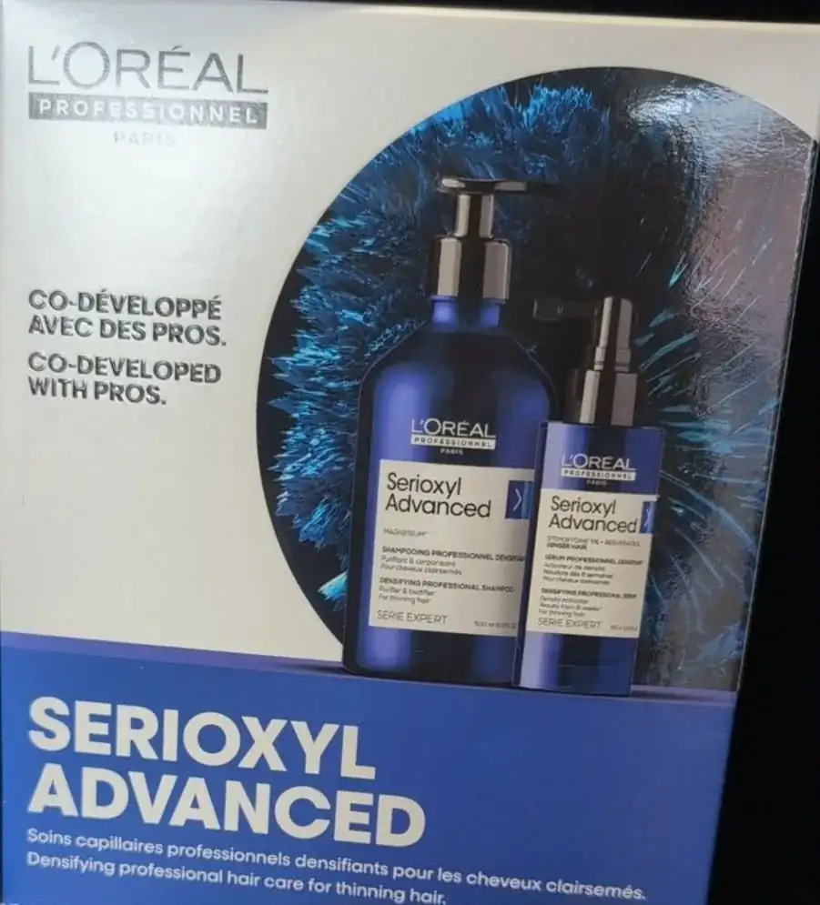 Coffret L’Oréal Professionnel Serioxyl Advanced, shampooing et sérum densifiants